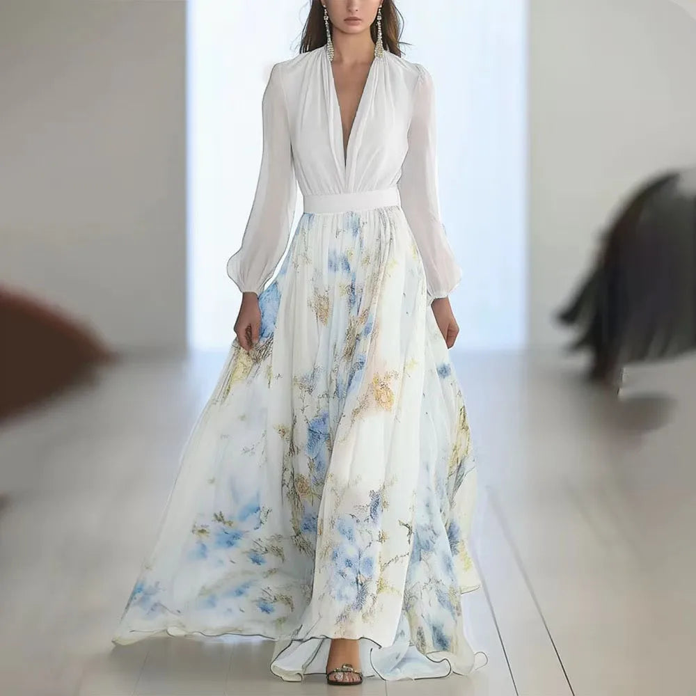 Vestido largo con estampado floral para Mujer