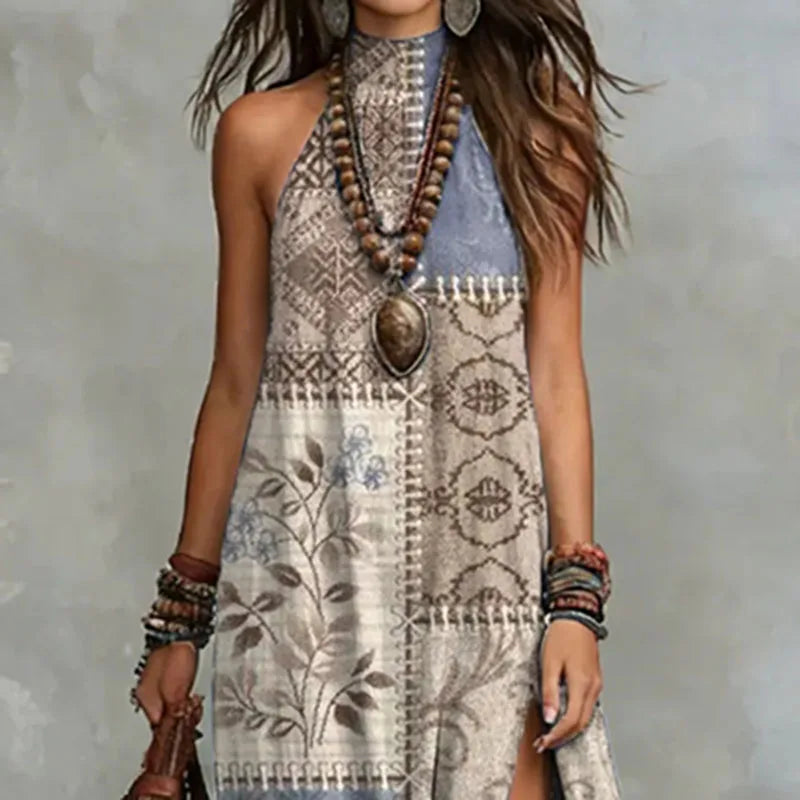 Bohemian Sleeveless Maxi Dress
