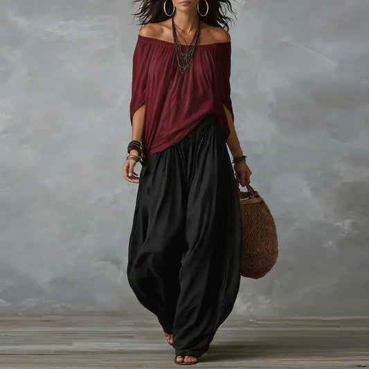 Conjunto de Dos Piezas Estilo Boho para Mujer