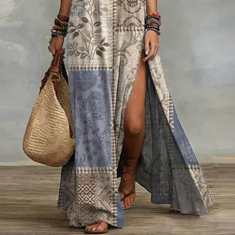 Bohemian Sleeveless Maxi Dress