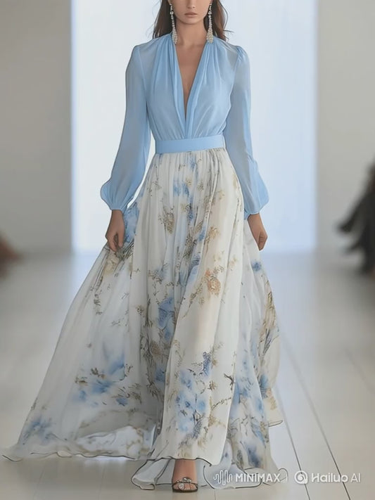 Vestido largo con estampado floral para Mujer